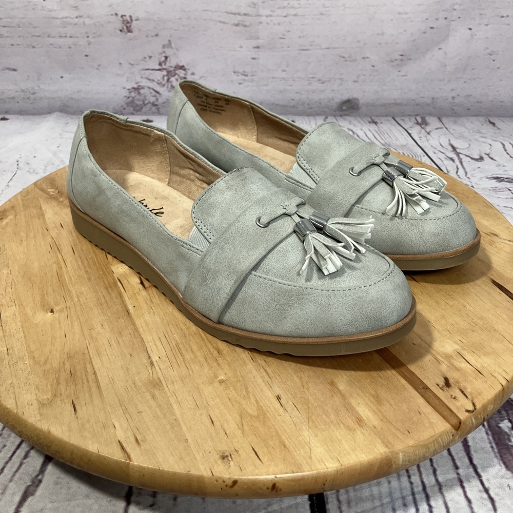 LifeStride Velocity 2.0 Gray Tassel Loafers Comfort‎ Flats Women Size 7.5